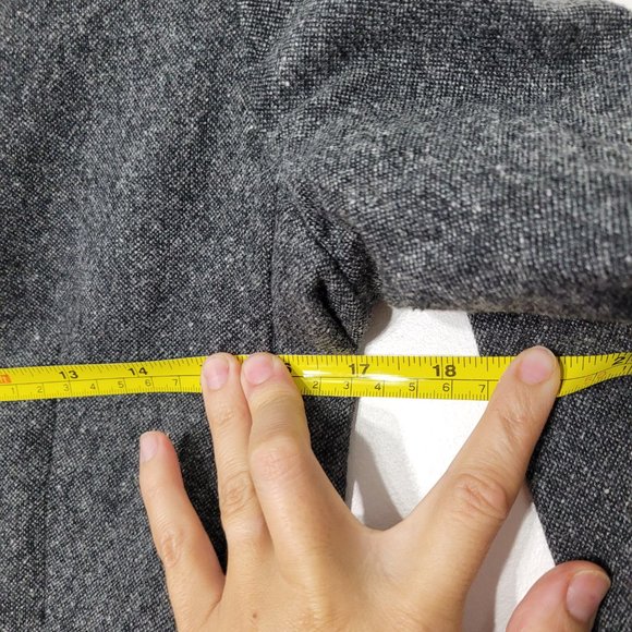 Votre Nom Vintage Charcoal Wool Blend Preppy Gray Floral Embroidery Classy Sz 2 - Picture 11 of 12